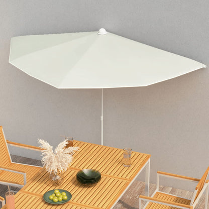 Halb-Sonnenschirm Mit Mast 180X90 Cm