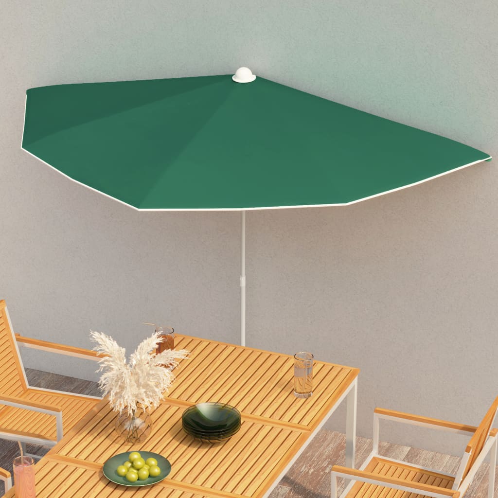 Halb-Sonnenschirm Mit Mast 180X90 Cm