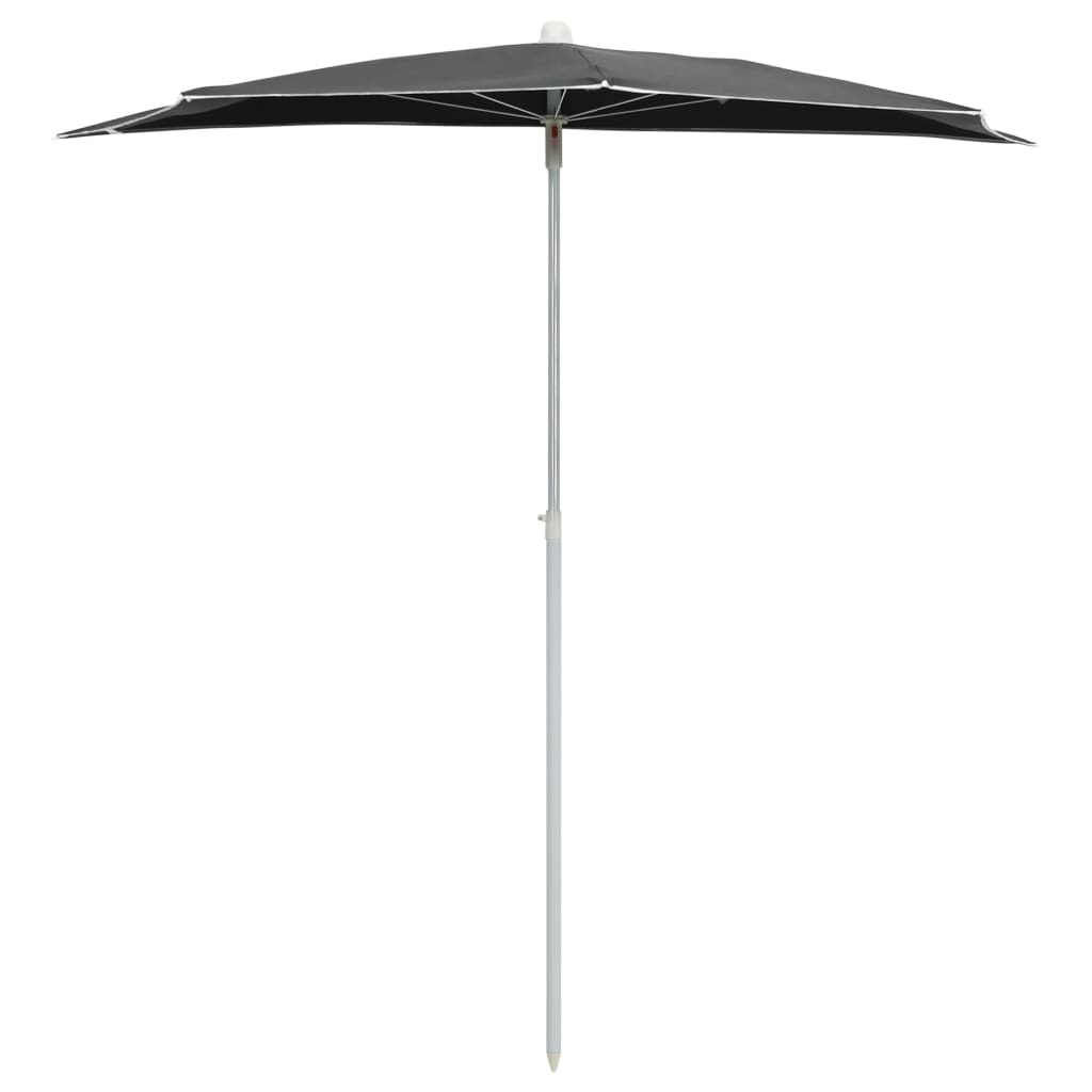 Halb-Sonnenschirm Mit Mast 180X90 Cm
