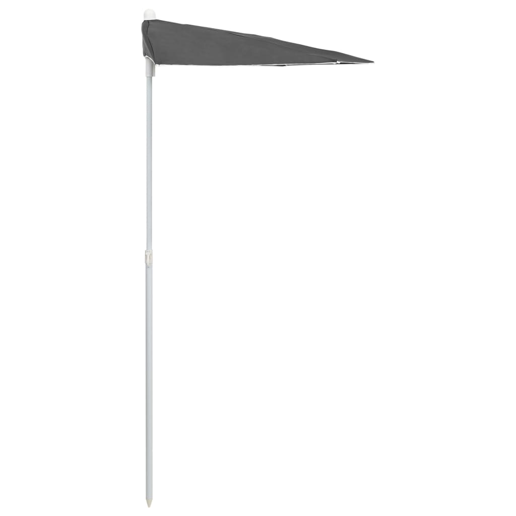Halb-Sonnenschirm Mit Mast 180X90 Cm