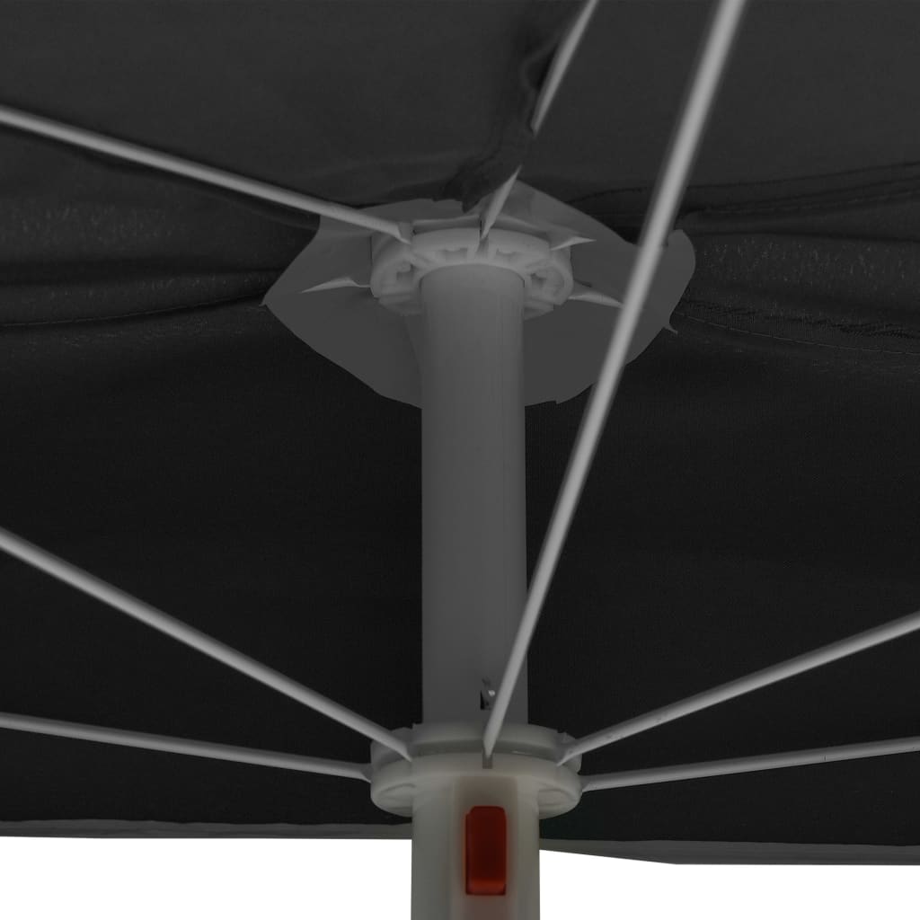 Halb-Sonnenschirm Mit Mast 180X90 Cm