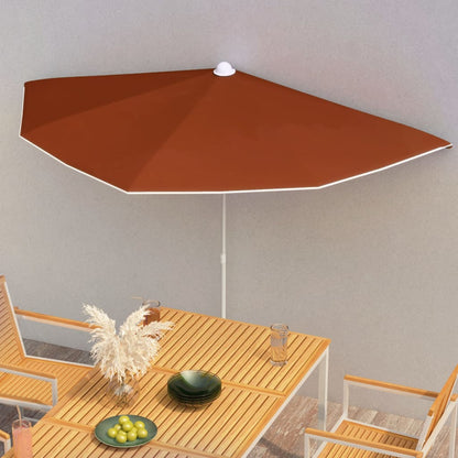 Halb-Sonnenschirm Mit Mast 180X90 Cm