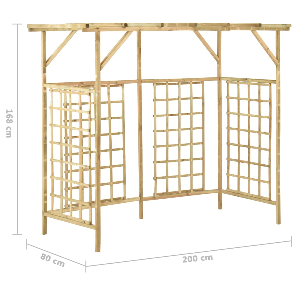 Pergola Für 3 Mülltonnen Kiefernholz Imprägniert