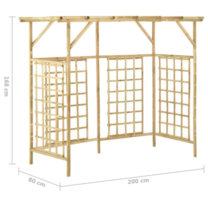 Pergola Für 3 Mülltonnen Kiefernholz Imprägniert