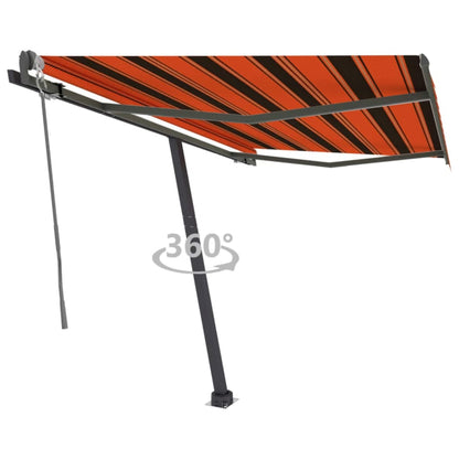 Standmarkise Automatisch Orange/Braun