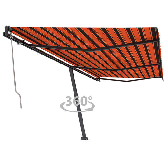 Standmarkise Automatisch Orange/Braun