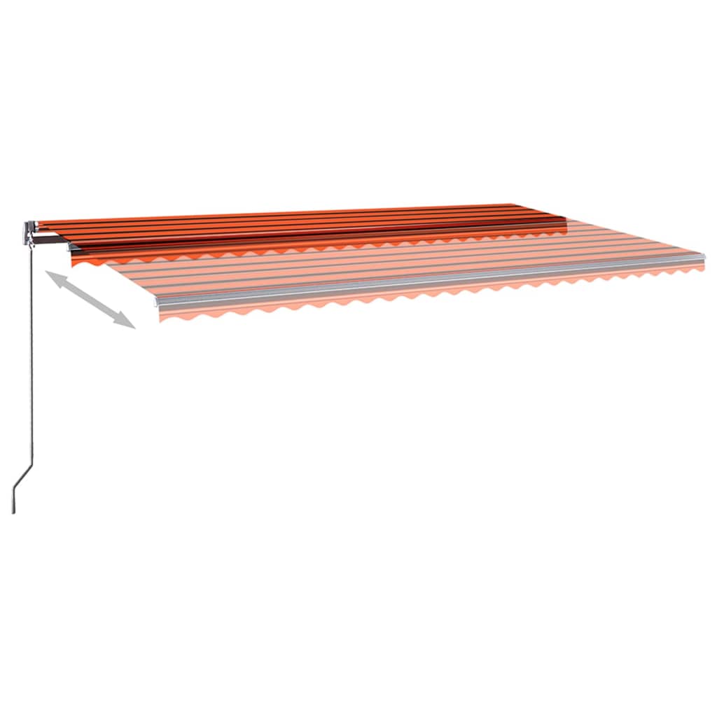 Standmarkise Automatisch Orange/Braun