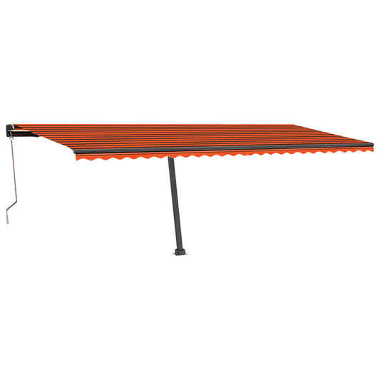 Automatische Markise Mit Led Windsensor Orange/Braun