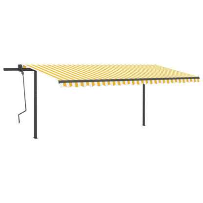 Markise Manuell Einziehbar Mit Led 6X3,5 M Orange Und Braun