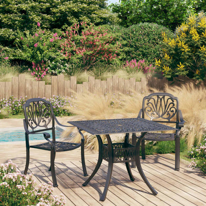 5-Tlg. Bistro-Set Aluminiumguss Bronzen