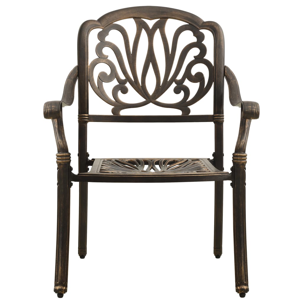5-Tlg. Bistro-Set Aluminiumguss Bronzen