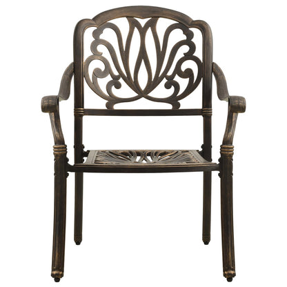 5-Tlg. Bistro-Set Aluminiumguss Bronzen