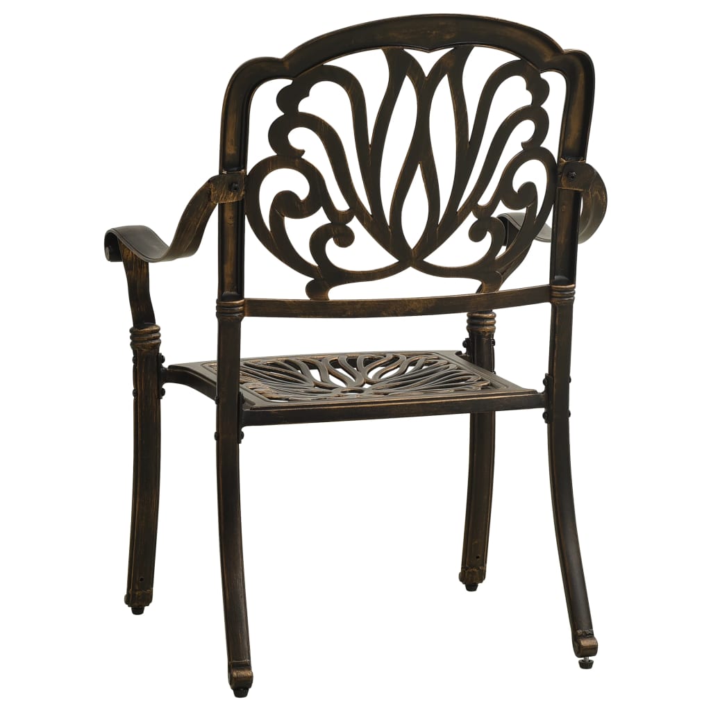 5-Tlg. Bistro-Set Aluminiumguss Bronzen