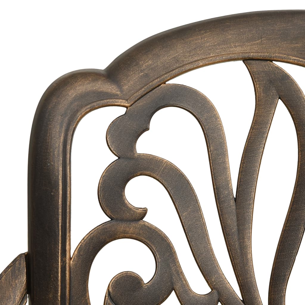 5-Tlg. Bistro-Set Aluminiumguss Bronzen