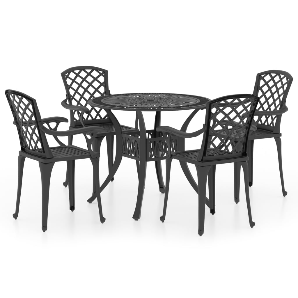 5-Tlg. Bistro-Set Aluminiumguss