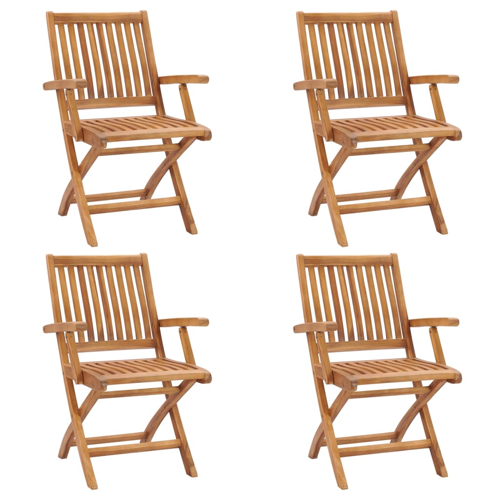 Klappbare Gartenstühle 8 Stk. Massivholz Teak