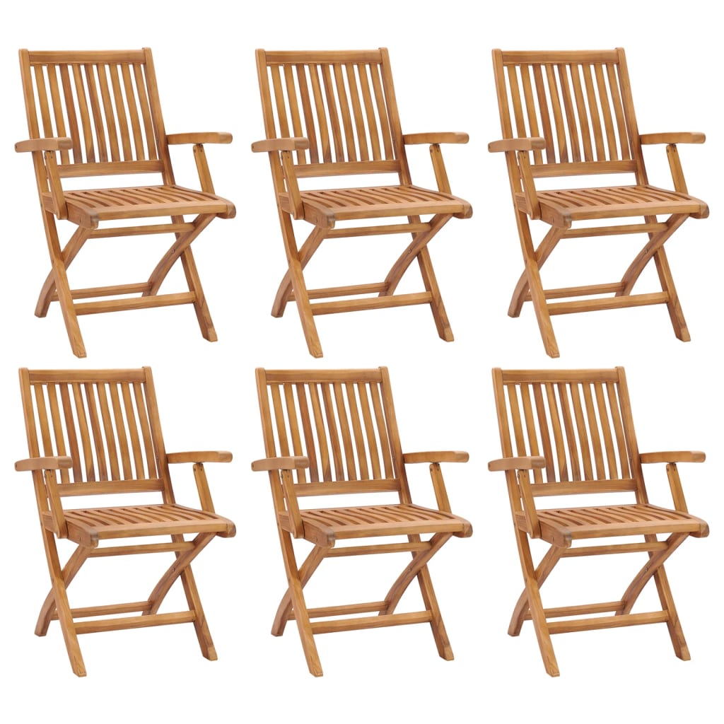 Klappbare Gartenstühle 8 Stk. Massivholz Teak