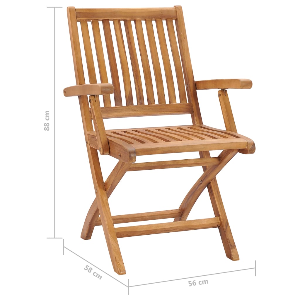 Klappbare Gartenstühle 8 Stk. Massivholz Teak