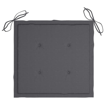 Klappbare Gartenstühle Mit Kissen 6 Stk. Massivholz Teak Anthrazit