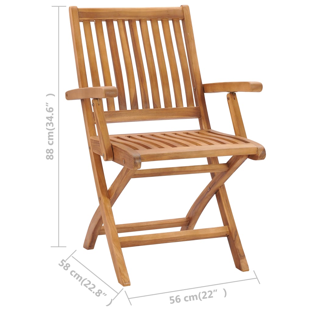 Klappbare Gartenstühle Mit Kissen 6 Stk. Massivholz Teak Anthrazit