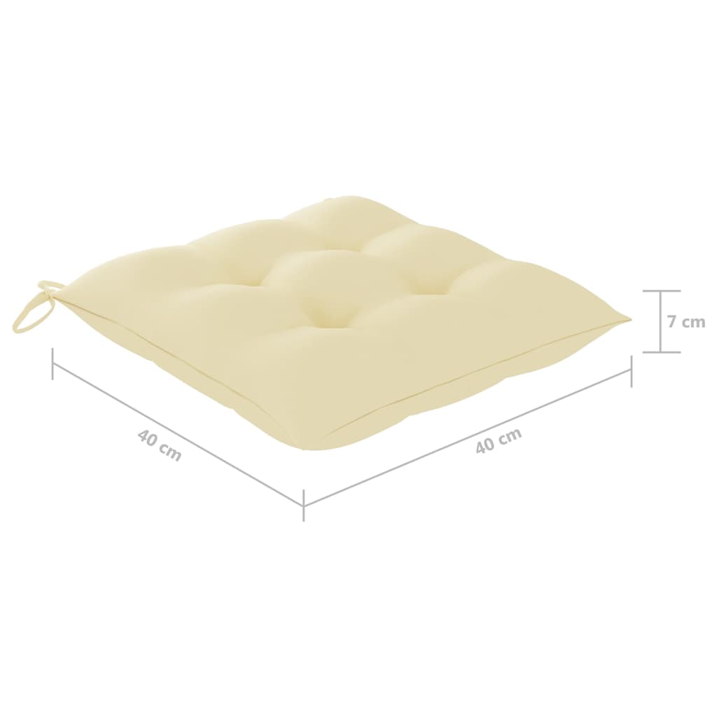 Klappbare Gartenstühle Mit Kissen 8 Stk. Massivholz Teak Creme