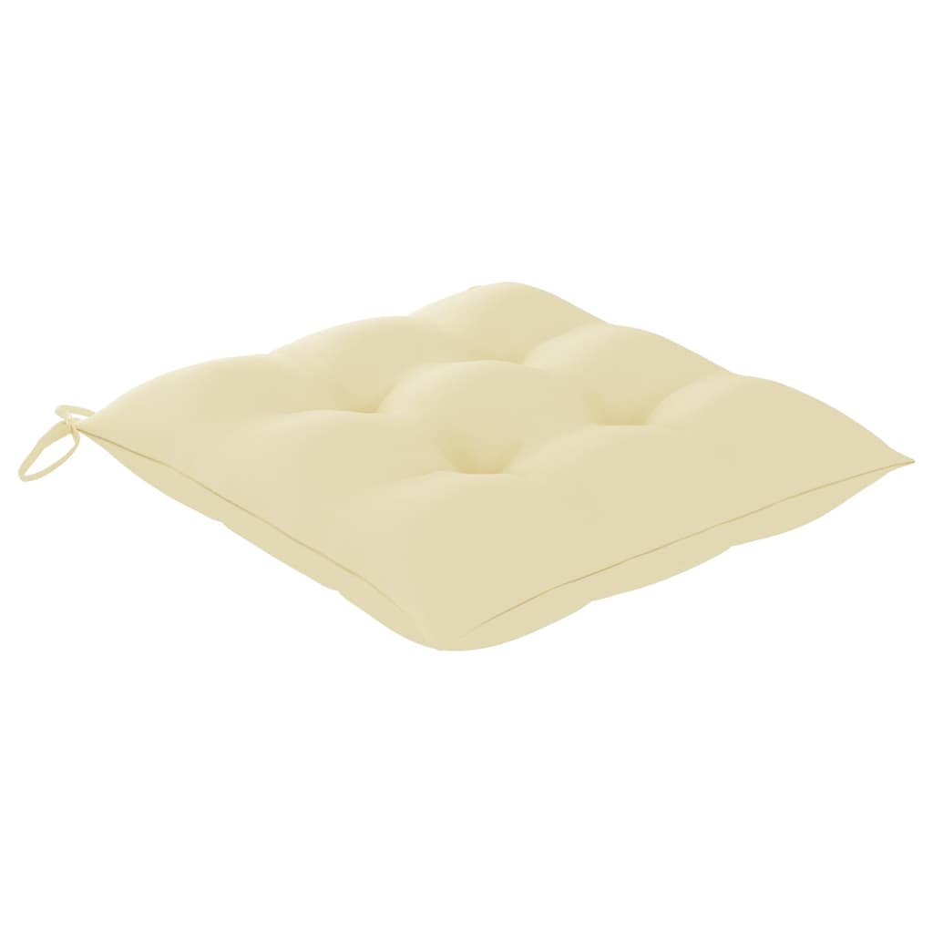Klappbare Gartenstühle Mit Kissen 8 Stk. Massivholz Teak Creme