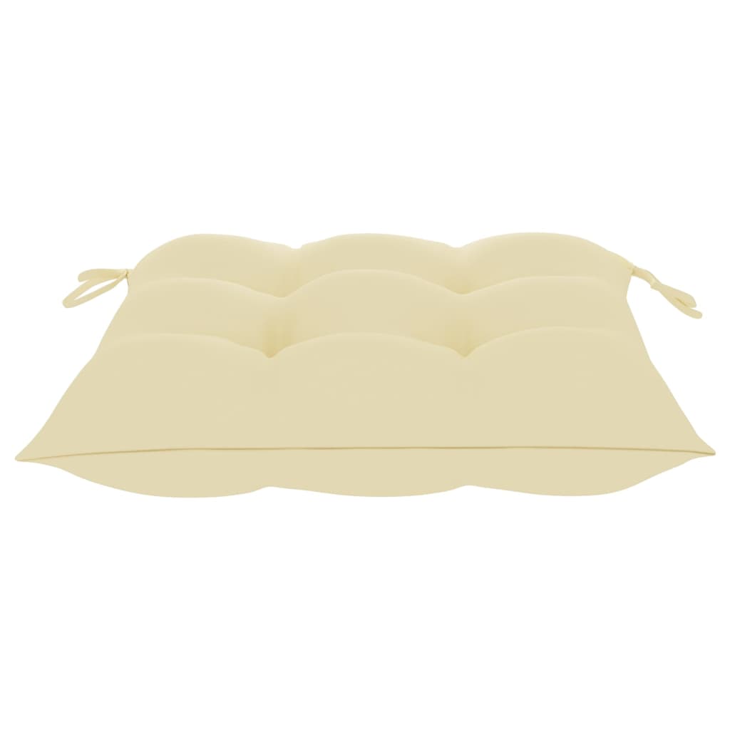 Klappbare Gartenstühle Mit Kissen 8 Stk. Massivholz Teak Creme