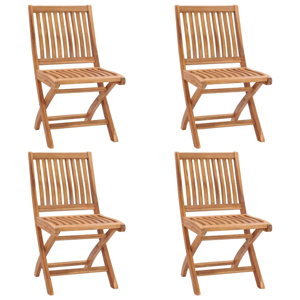 Klappbare Gartenstühle 8 Stk. Massivholz Teak