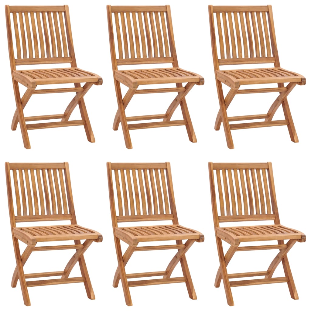 Klappbare Gartenstühle 8 Stk. Massivholz Teak