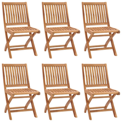 Klappbare Gartenstühle 8 Stk. Massivholz Teak