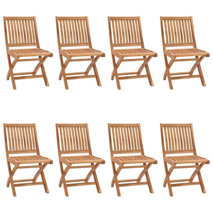 Klappbare Gartenstühle 8 Stk. Massivholz Teak