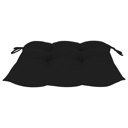 Klappbare Gartenstühle Mit Kissen 8 Stk. Massivholz Teak Schwarz