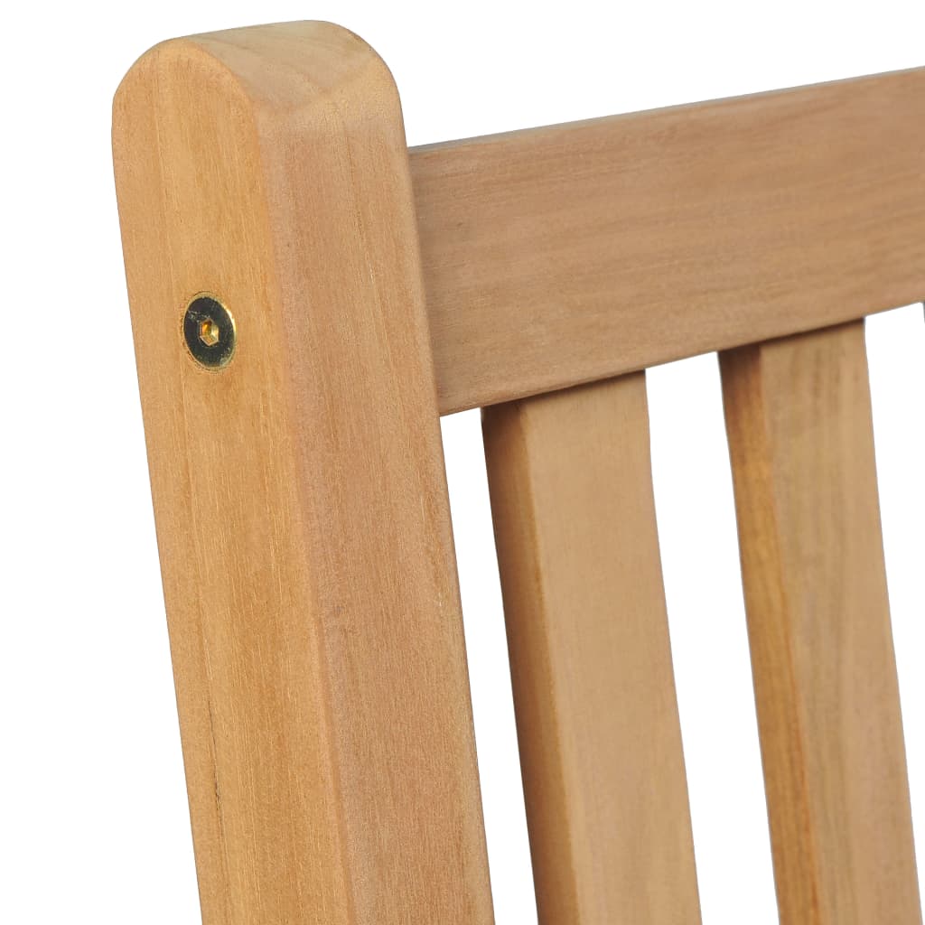 Gartenstühle 8 Stk. Mit Weißen Kissen Massivholz Teak