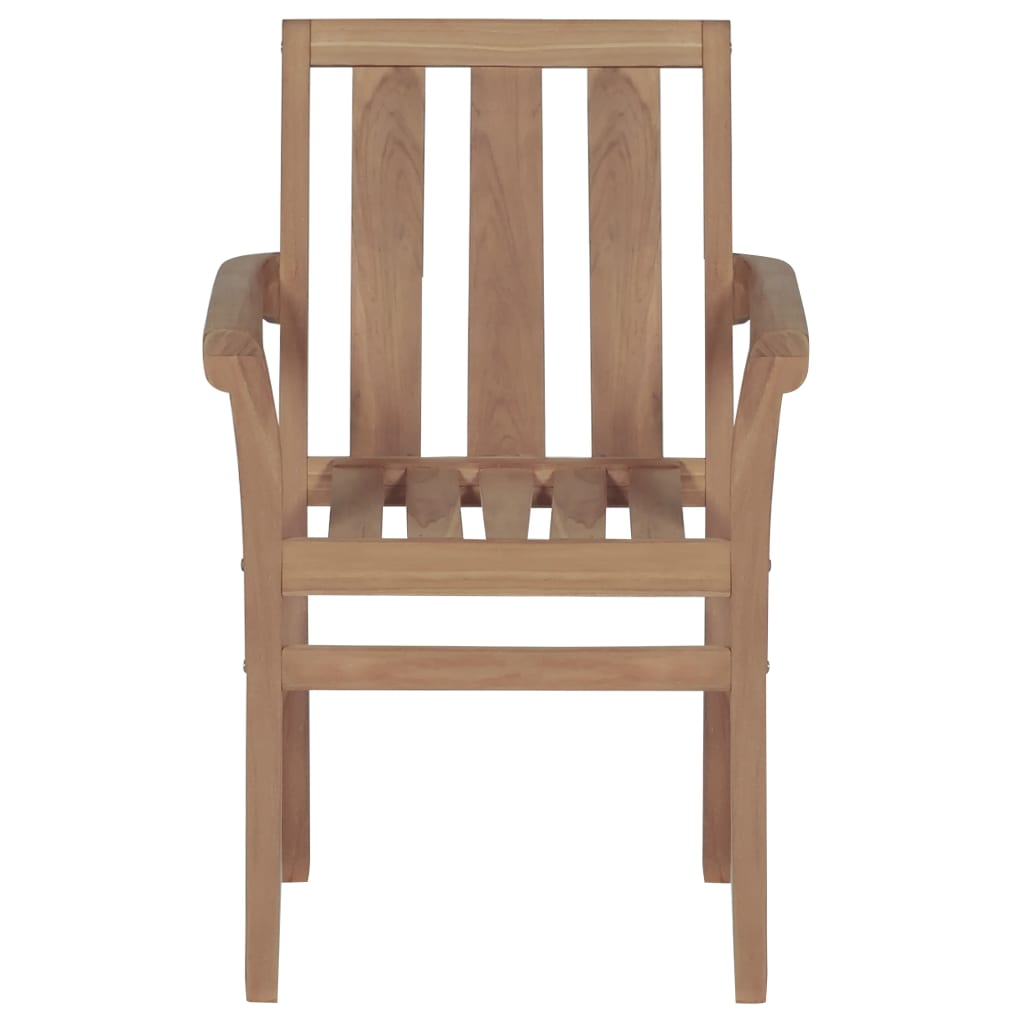 Stapelbare Gartenstühle Mit Kissen 8 Stk. Massivholz Teak