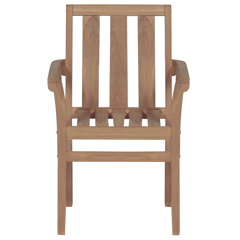 Stapelbare Gartenstühle Mit Kissen 8 Stk. Massivholz Teak