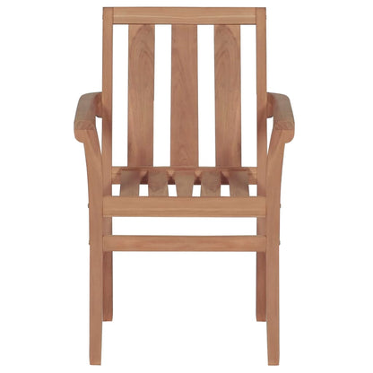 Stapelbare Gartenstühle Mit Kissen 8 Stk. Massivholz Teak