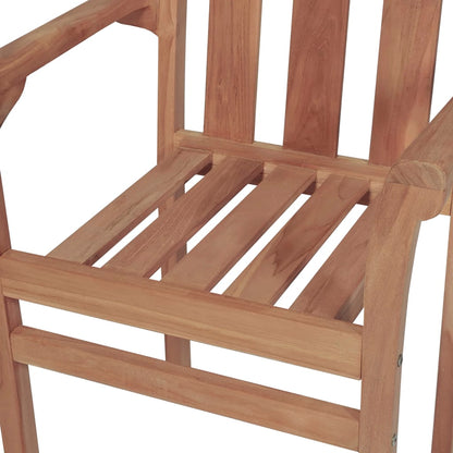 Stapelbare Gartenstühle Mit Kissen 8 Stk. Massivholz Teak