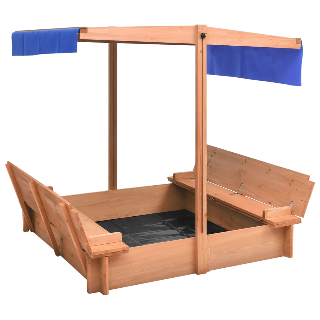 Sandkasten Mit Dach Tannenholz 112X112X112 Cm