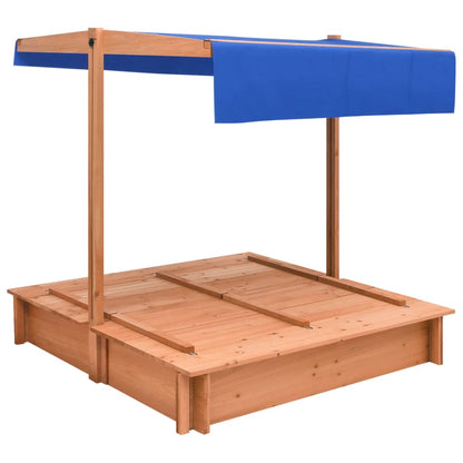 Sandkasten Mit Dach Tannenholz 112X112X112 Cm
