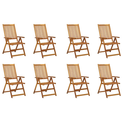 Klappbare Gartenstühle Mit Kissen 8 Stk. Massivholz Akazie
