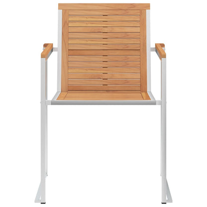 Gartenstühle 8 Stk. Mit Kissen Massivholz Teak