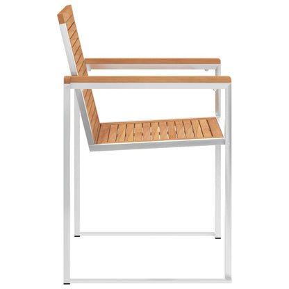 Gartenstühle 8 Stk. Mit Kissen Massivholz Teak