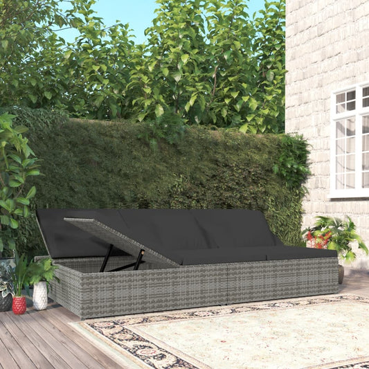 Sonnenliege Mit Auflagen Poly Rattan