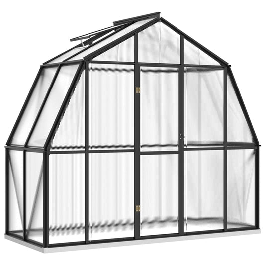 Gewächshaus Mit Fundamentrahmen Anthrazit 3,3 M² Aluminimum