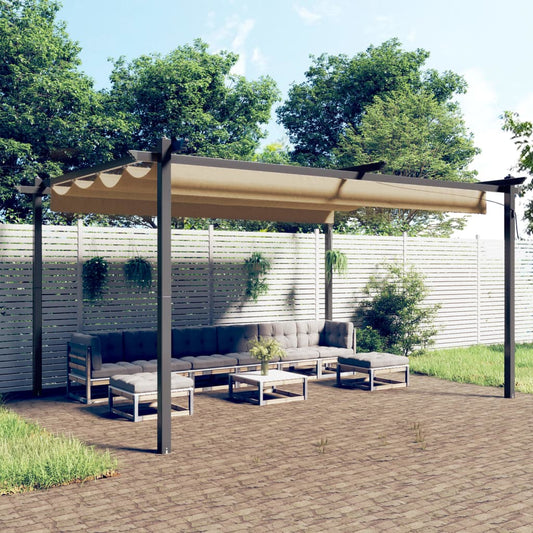 Pavillon Mit Ausziehbarem Dach 4X3 M
