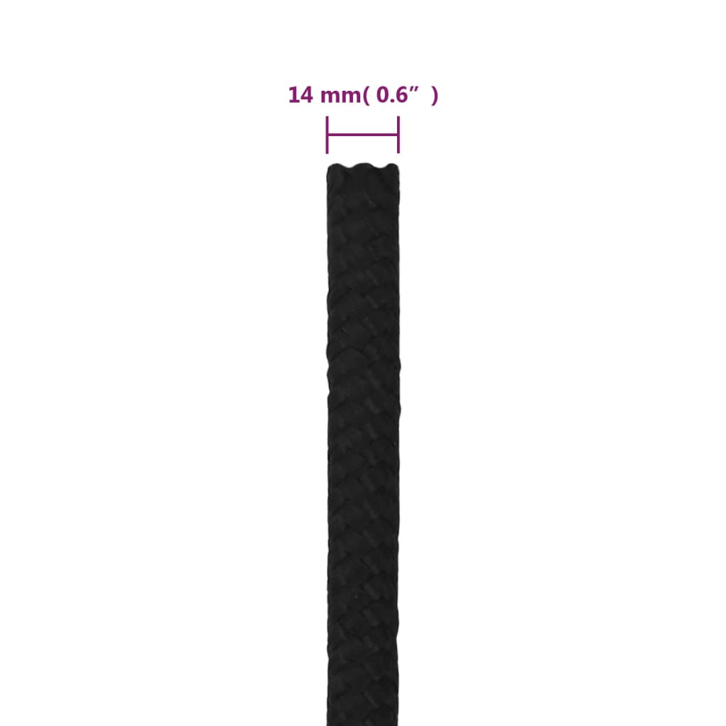 Arbeitsseil Polyester Schwarz