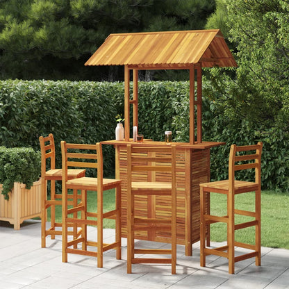 5-Tlg. Gartenbar-Set Massivholz Akazie