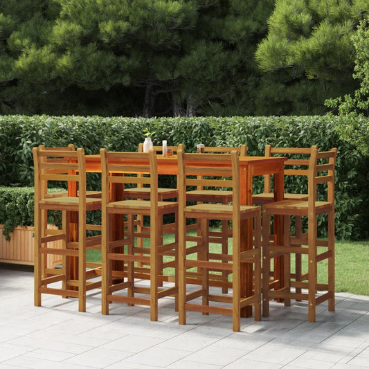 9-Tlg. Gartenbar-Set Massivholz Akazie