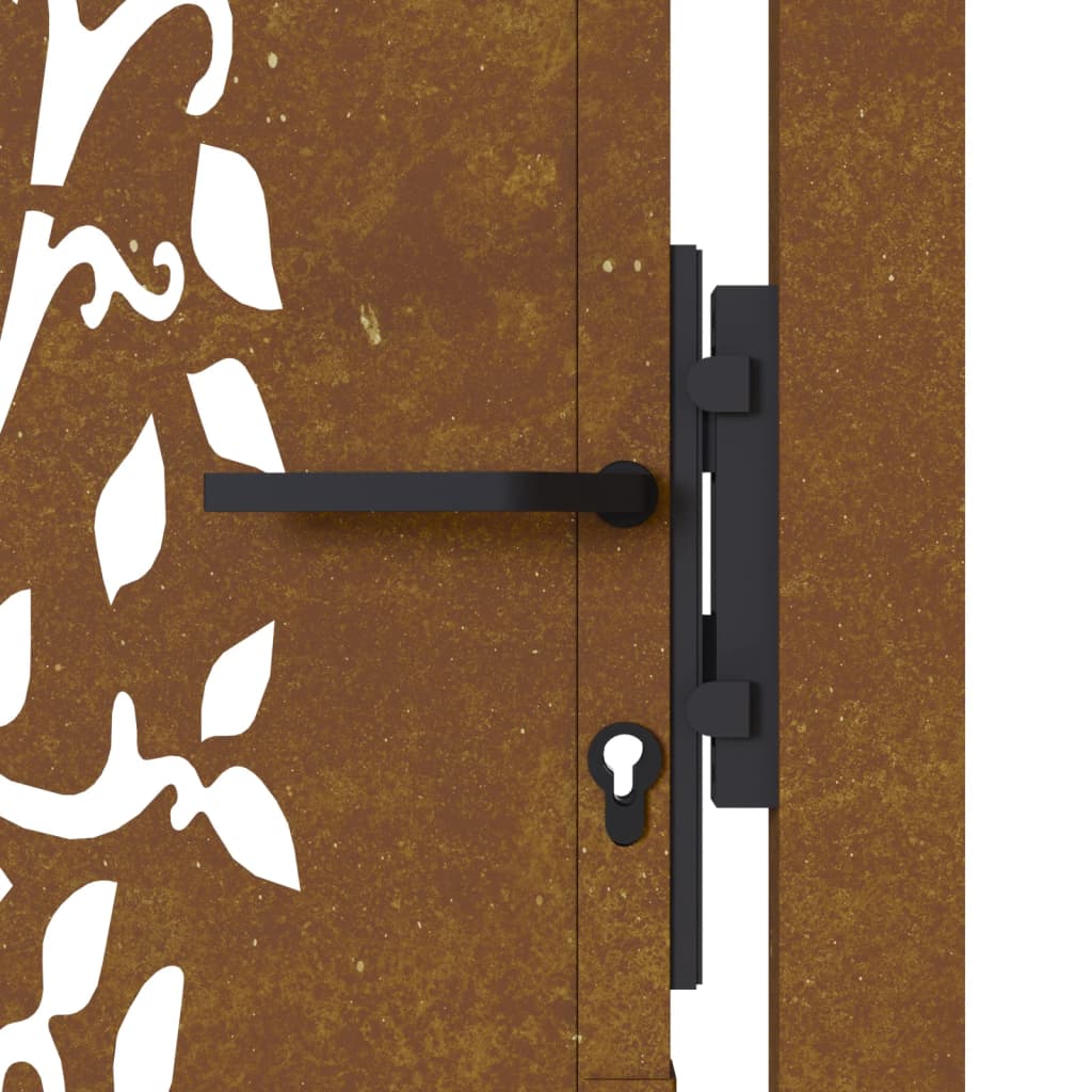 Gartentor Cortenstahl Baum-Design