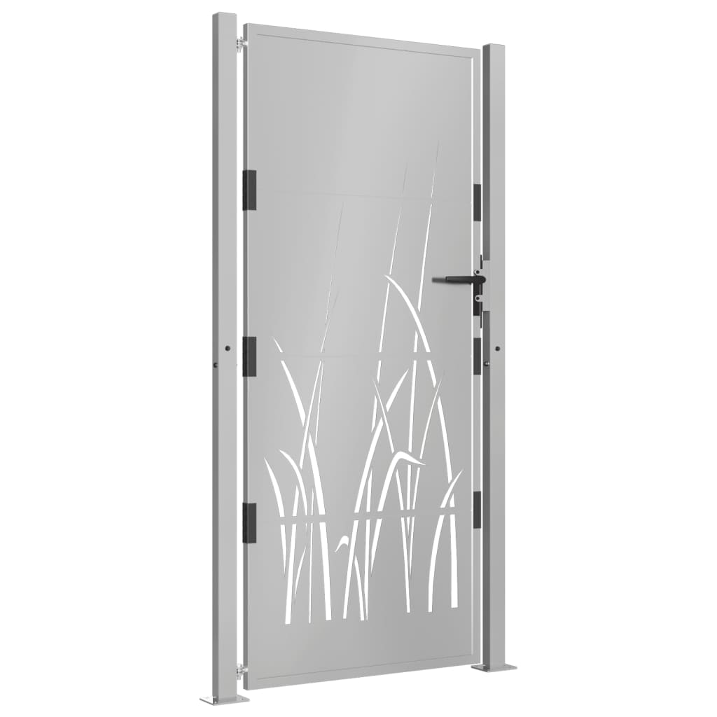Gartentor Cortenstahl Gras-Design